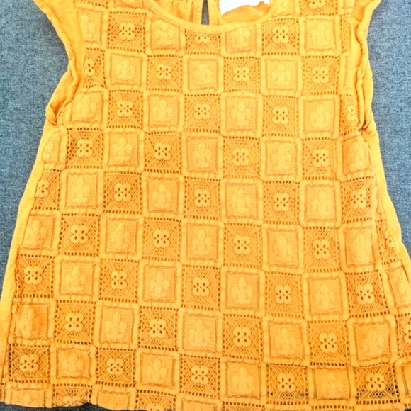 Zara Orange Crochet Shirt - Picture 1 of 2